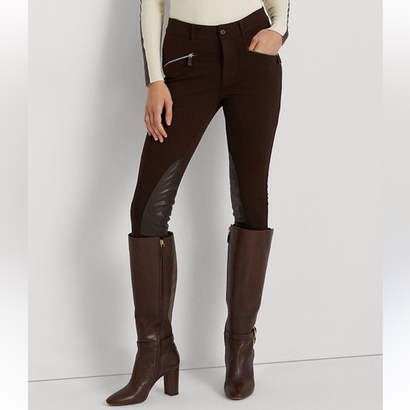 Lauren Ralph Lauren Pants - Lauren Ralph Lauren Ponte Riding Pants Brown
